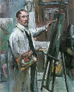 Lovis Corinth Selbstportrat im Atelier painting